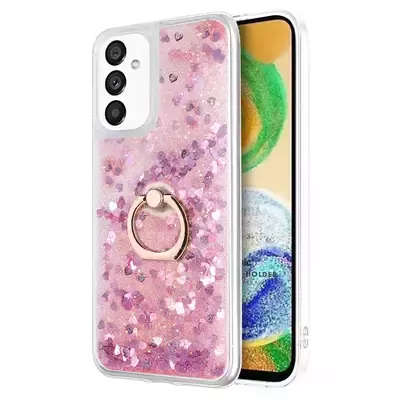 Microsonic Samsung Galaxy A13 5G Kılıf Glitter Liquid Holder Pembe