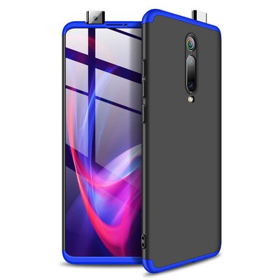 Microsonic Xiaomi Mi 9T Kılıf Double Dip 360 Protective AYS Siyah - Mavi