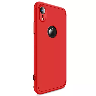 Microsonic Apple iPhone XR (6.1'') Kılıf Double Dip 360 Protective Kırmızı