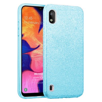 Microsonic Samsung Galaxy A10 Kılıf Sparkle Shiny Mavi