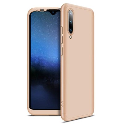 Microsonic Xiaomi Mi A3 Kılıf Double Dip 360 Protective AYS Gold