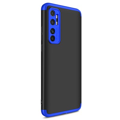 Microsonic Xiaomi Mi Note 10 Lite Kılıf Double Dip 360 Protective AYS Siyah Mavi