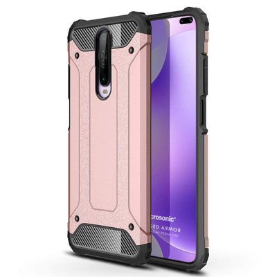 Microsonic Xiaomi Redmi K30 Kılıf Rugged Armor Rose Gold