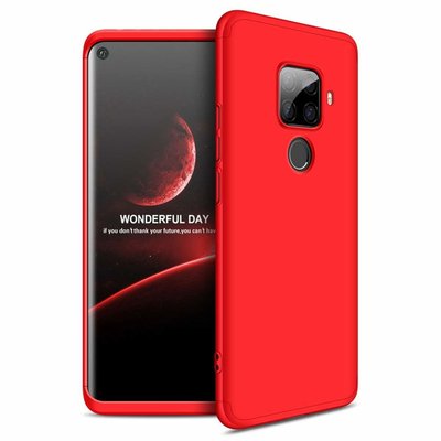 Microsonic Huawei Mate 30 Lite Kılıf Double Dip 360 Protective AYS Kırmızı