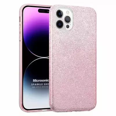 Microsonic Apple iPhone 14 Pro Kılıf Sparkle Shiny Rose Gold