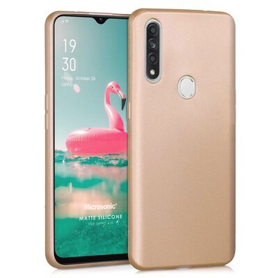 Microsonic Oppo A31 Kılıf Matte Silicone Gold