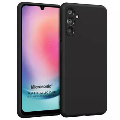 Microsonic Matte Silicone Samsung Galaxy A05s Kılıf Siyah