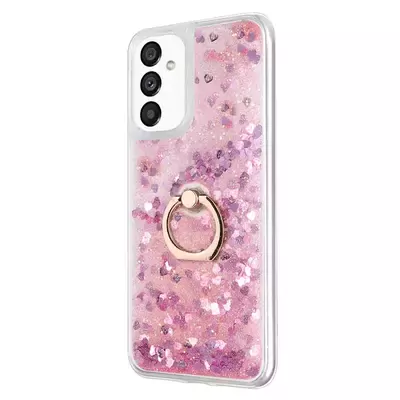 Microsonic Samsung Galaxy A04S Kılıf Glitter Liquid Holder Pembe