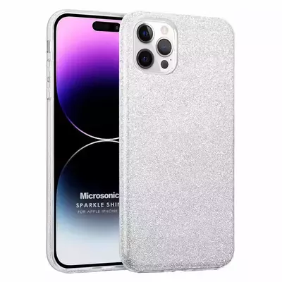 Microsonic Apple iPhone 14 Pro Kılıf Sparkle Shiny Gümüş