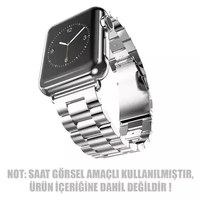 Microsonic Apple Watch Series 9 41mm Metal Stainless Steel Kordon Gümüş