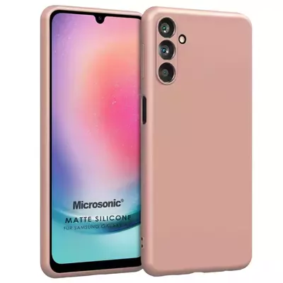 Microsonic Matte Silicone Samsung Galaxy A05s Kılıf Rose Gold