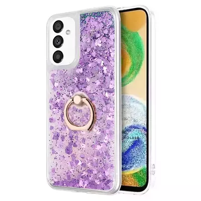 Microsonic Samsung Galaxy A04S Kılıf Glitter Liquid Holder Mor