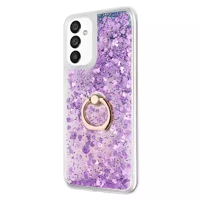 Microsonic Samsung Galaxy A04S Kılıf Glitter Liquid Holder Mor