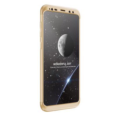 Microsonic Samsung Galaxy S9 Kılıf Double Dip 360 Protective AYS Gold