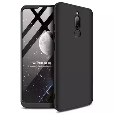 Microsonic Xiaomi Redmi 8 Kılıf Double Dip 360 Protective Siyah