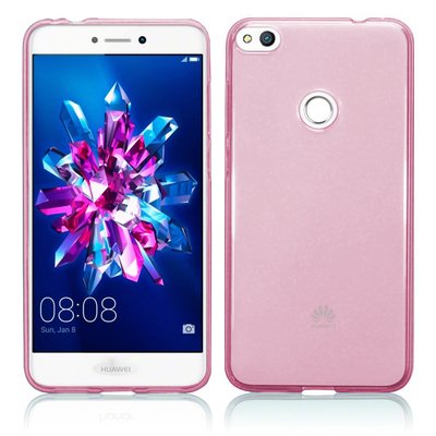 Caseup Huawei P9 Lite 2017 Kılıf Transparent Soft Pembe