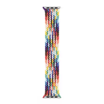 Microsonic Apple Watch Series 8 45mm Kordon, (Large Size, 160mm) Braided Solo Loop Band Pride Edition