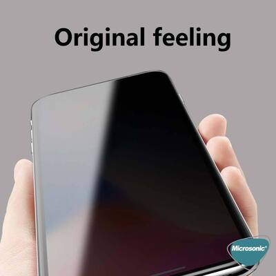 Microsonic Oppo A16 Invisible Privacy Kavisli Ekran Koruyucu Siyah