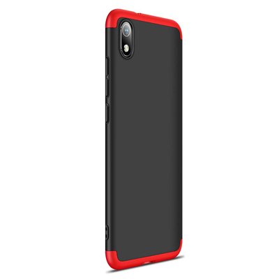 Microsonic Xiaomi Redmi 7A Kılıf Double Dip 360 Protective AYS Siyah - Kırmızı