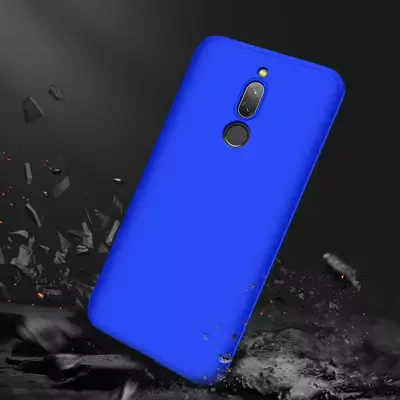 Microsonic Xiaomi Redmi 8 Kılıf Double Dip 360 Protective Mavi