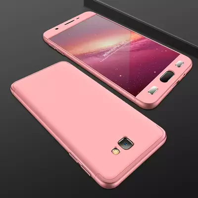 Microsonic Samsung Galaxy J7 Prime Kılıf Double Dip 360 Protective Rose Gold