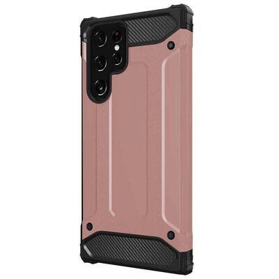 Microsonic Samsung Galaxy S22 Ultra Kılıf Rugged Armor Rose Gold