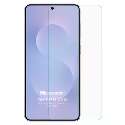 Microsonic Samsung Galaxy S25 Edge Tempered Glass Cam Ekran Koruyucu