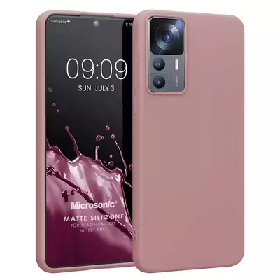 Microsonic Xiaomi Mi 12T Kılıf Matte Silicone Rose Gold