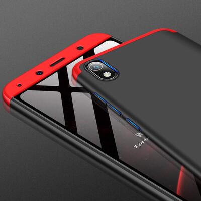 Microsonic Xiaomi Redmi 7A Kılıf Double Dip 360 Protective AYS Siyah - Mavi