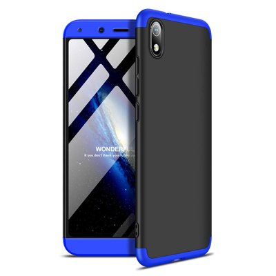 Microsonic Xiaomi Redmi 7A Kılıf Double Dip 360 Protective AYS Siyah - Mavi