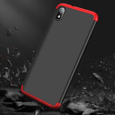 Microsonic Xiaomi Redmi 7A Kılıf Double Dip 360 Protective AYS Siyah - Mavi