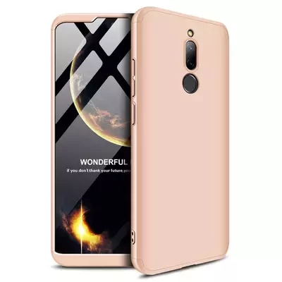 Microsonic Xiaomi Redmi 8 Kılıf Double Dip 360 Protective Gold