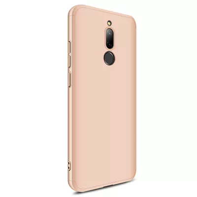 Microsonic Xiaomi Redmi 8 Kılıf Double Dip 360 Protective Gold