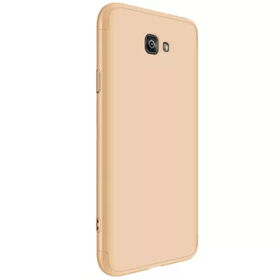 Microsonic Samsung Galaxy J7 Prime Kılıf Double Dip 360 Protective Gold