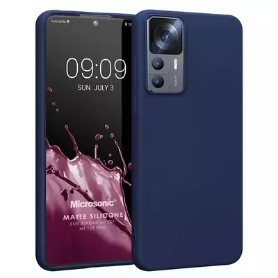 Microsonic Xiaomi Mi 12T Kılıf Matte Silicone Lacivert