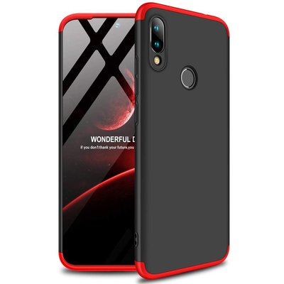 Microsonic Xiaomi Redmi Note 7 Kılıf Double Dip 360 Protective AYS Siyah - Kırmızı