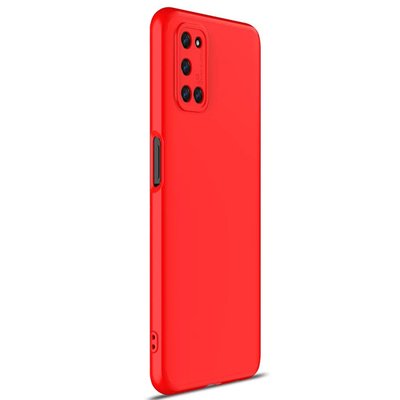 Microsonic Oppo A72 Kılıf Double Dip 360 Protective AYS Kırmızı