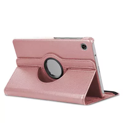 Microsonic Samsung Galaxy Tab S10 Lite Kılıf 360 Rotating Stand Deri Rose Gold