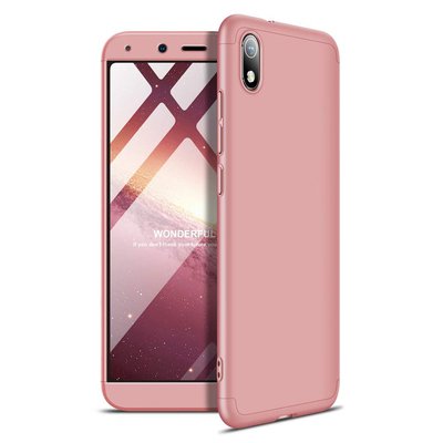 Microsonic Xiaomi Redmi 7A Kılıf Double Dip 360 Protective AYS Rose Gold