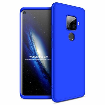 Microsonic Huawei Mate 30 Lite Kılıf Double Dip 360 Protective AYS Mavi