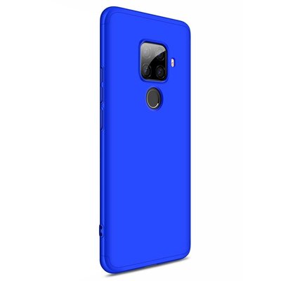 Microsonic Huawei Mate 30 Lite Kılıf Double Dip 360 Protective AYS Mavi