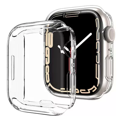 Microsonic Apple Watch Series 11 46mm Kılıf 360 Full Round Soft Silicone Şeffaf