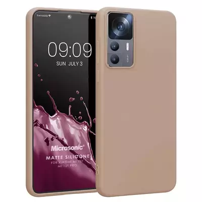 Microsonic Xiaomi Mi 12T Kılıf Matte Silicone Gold