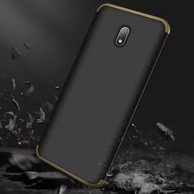 Microsonic Xiaomi Redmi 8A Kılıf Double Dip 360 Protective Siyah Gold