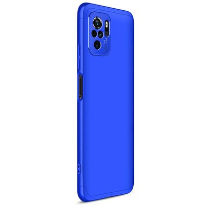 Microsonic Xiaomi Redmi Note 10S Kılıf Double Dip 360 Protective AYS Mavi