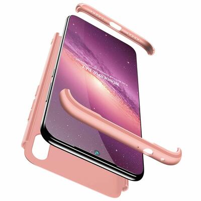 Microsonic Xiaomi Redmi Note 7 Kılıf Double Dip 360 Protective AYS Rose Gold