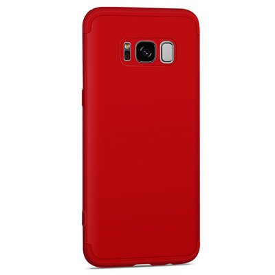 Microsonic Samsung Galaxy S8 Plus Kılıf Double Dip 360 Protective AYS Kırmızı