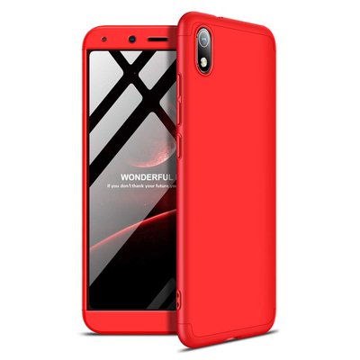 Microsonic Xiaomi Redmi 7A Kılıf Double Dip 360 Protective AYS Kırmızı