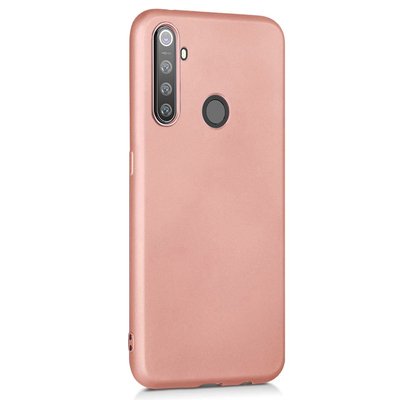 Microsonic Realme 5 Pro Kılıf Matte Silicone Rose Gold