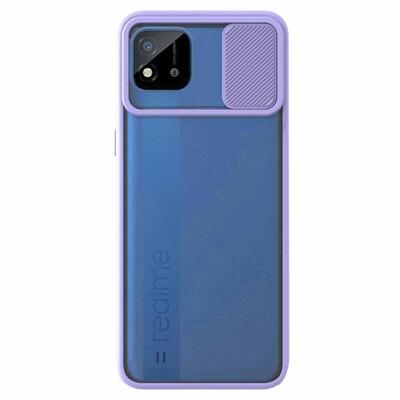 Microsonic Realme C11 2021 Kılıf Slide Camera Lens Protection Lila